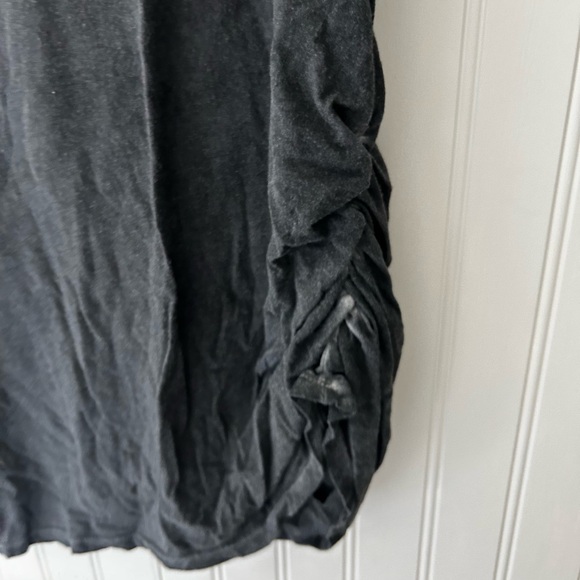 Rock & Republic XL Cold Shoulder Charcoal Black Studded Blouse - Picture 5 of 6